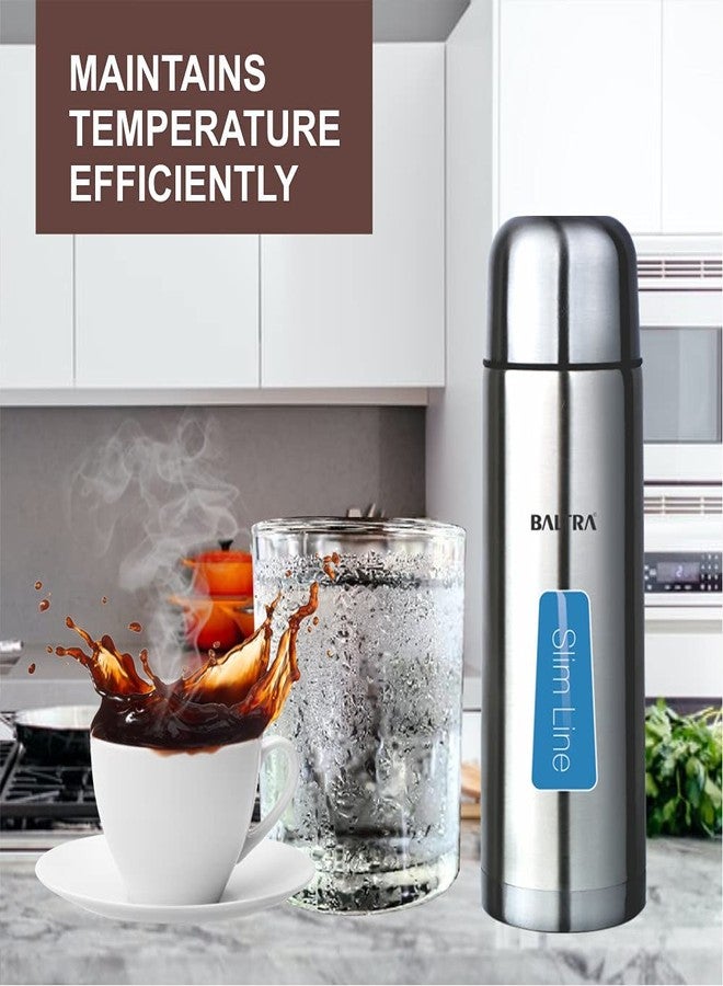 Baltra Bullet Thermosteel Water Bottle Stainless Steel 24 Hours Hot & Cold Double Walled Leak Proof Vacuum Flask/Water Bottle for Office/School/College/Gym/Picnic/Home/Trekking- 500ml, Silver - Image 4